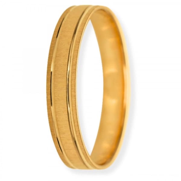 ALIANZA ORO CON BORDES 4 MM