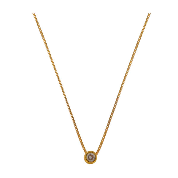 Colgante con Circonita Chapado en Oro