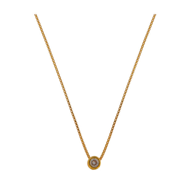 Colgante con Circonita Chapado en Oro